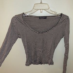 brandy melville striped crop top